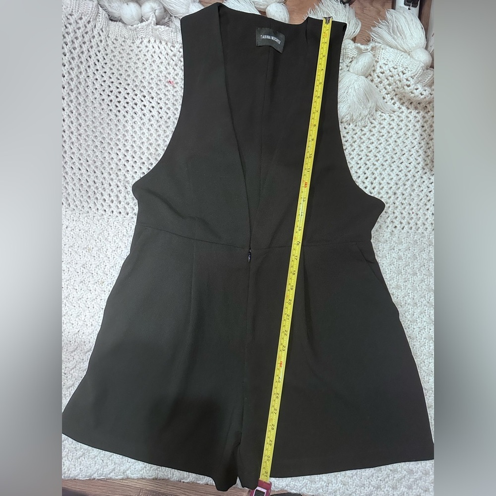 Sabina Musayev Womens Medium Elegant Black Romper - Picture 4 of 10